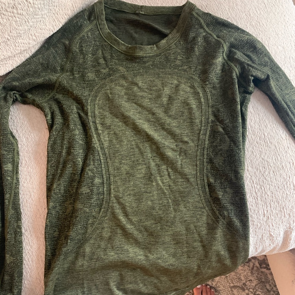 Lululemon swiftly long sleeve. Olive color